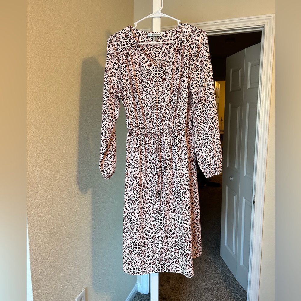 Coolibar long sleeve tie waist dress